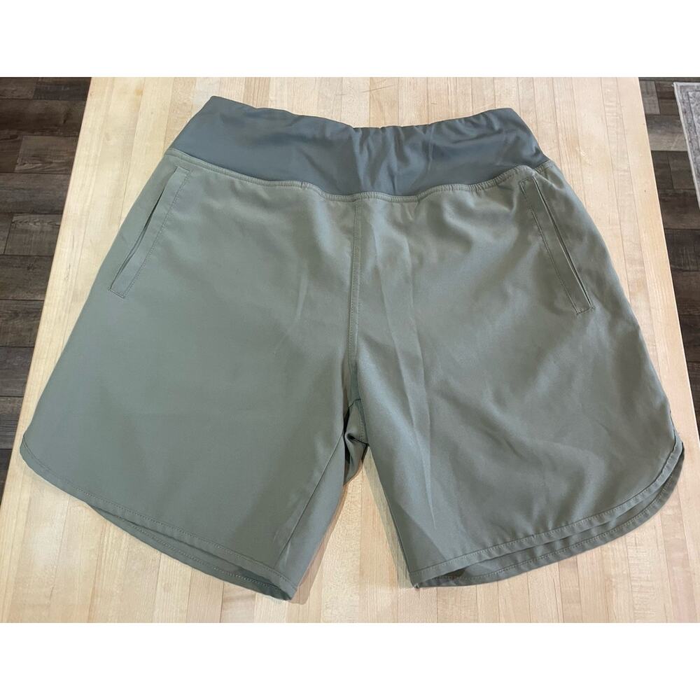 Soothfeel Quick Dry Athletic Shorts Olive Green S Zipper Pockets Comfort Shorts